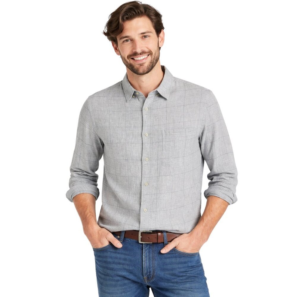 Goodfellow & Co Men’s Cotton Lightweight Gray Button-Up Shirt - Size M